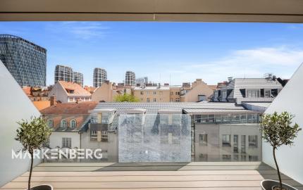 Exkluzívny 3-izbový penthouse s terasou a výhľadom na downtown - Dunajská ul.