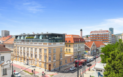 Exkluzívny 3-izbový penthouse s terasou a výhľadom na downtown - Dunajská ul.
