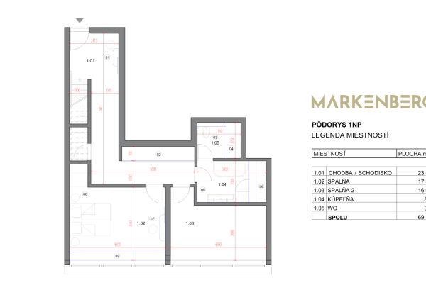 Exkluzívny 3-izbový penthouse s terasou a výhľadom na downtown - Dunajská ul.