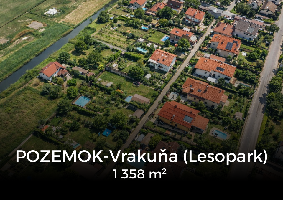 Slnečný pozemok pre výstavbu 2-3 RD prípadne 6 mezonetových bytov pri Lesoparku / skvelá investičná príležitosť